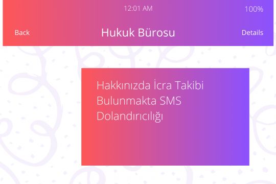 İcra Takibi SMS'i Dolandırıcılığı